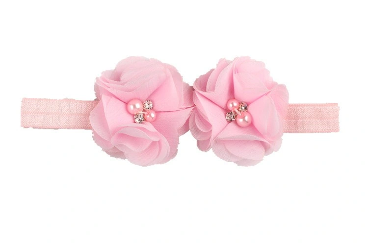 Girl Hairband Wholesale Children Accessories Elastic Handmade Headband with Pearl