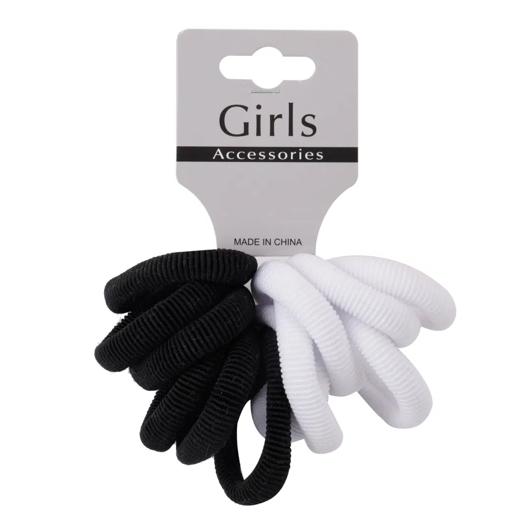 Large Seamless Black Hair Ties Band for Women