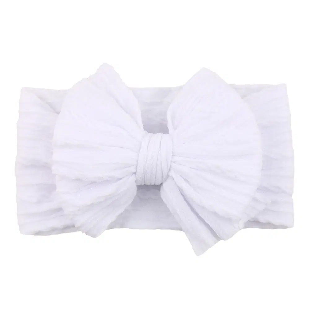 Bow Nylon Layers Headwear Kids Elastic Turban Headwraps Newborn Headband