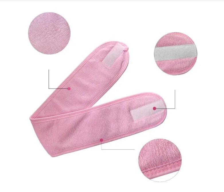 Women Face Wash Makeup Coral Fleece Elastic Soft Cross Headband