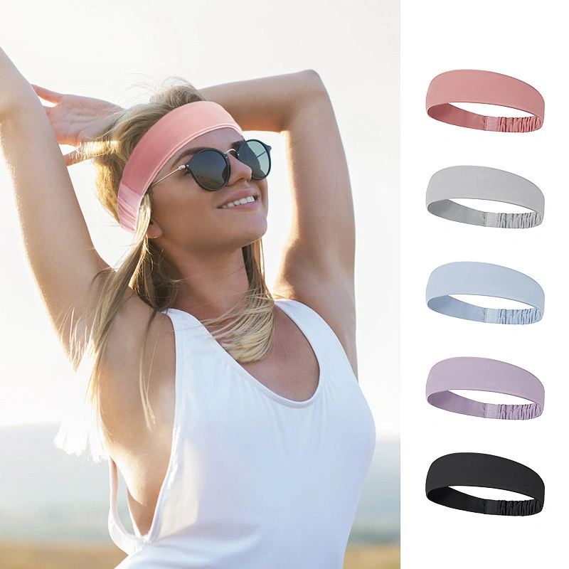 Factory Colorful Plain Sports Yoga Fitness Elastic Head Fitness Sweatband Headband