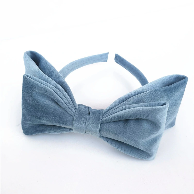 Korean Autumn/Winter Double Layer 22cm Velvet Fabric Bow Headband