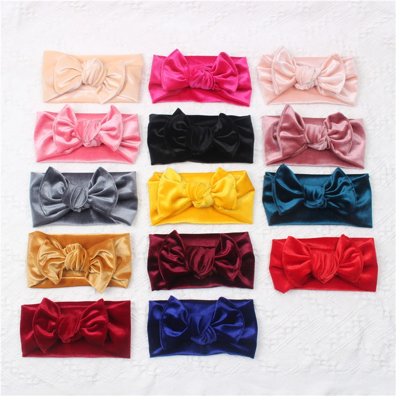 Ins Cute Velvet Headband Canary Bow Baby Headband for Baby