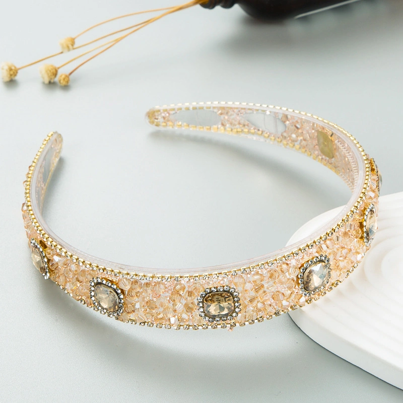 Custom Wholesale Best Quality Hair Jewelry Type Luxury Shiny Crystal Headband