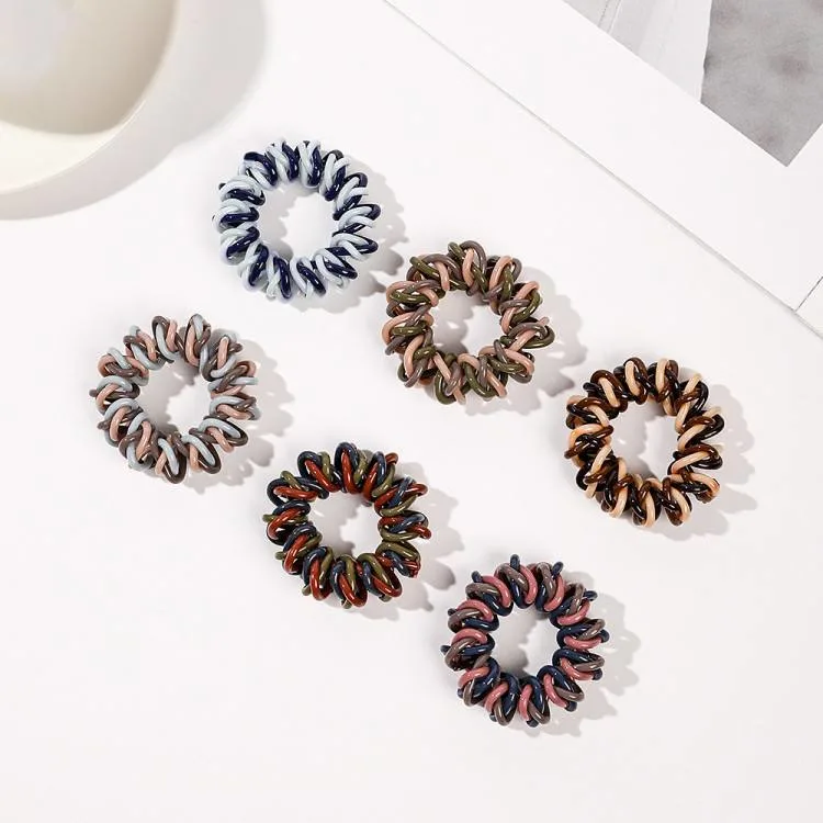 Fashion New Elastic Hair Bands Multicolor Winding Design Three-Strand Hair Tie