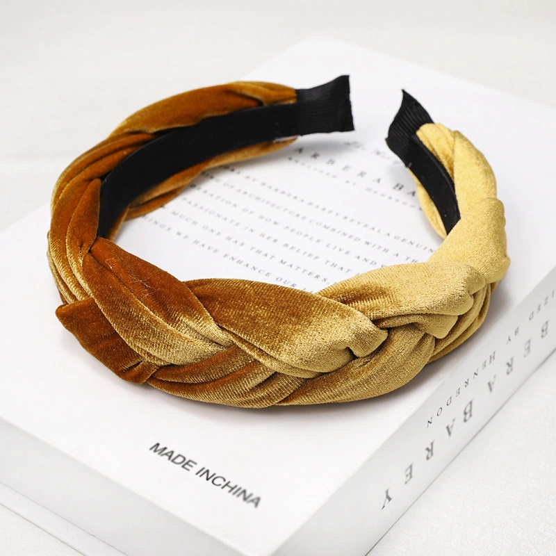 Hot Sale Velvet Fabric Braid Hair Band Korean Style Creative Twist Headband