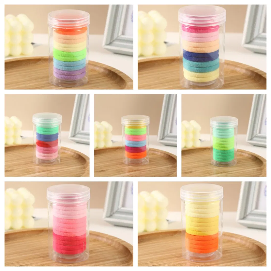 12PCS/Bottles Candy Color Hair Ring Girl Kid Cute Rubber Band Elastic Hair Band