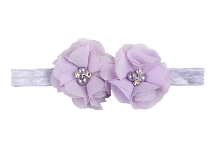 Girl Hairband Wholesale Children Accessories Elastic Handmade Headband with Pearl