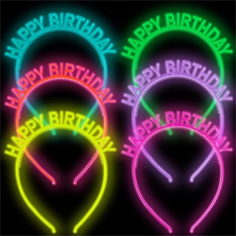 Plastic Birthday Headbands Glow in The Dark