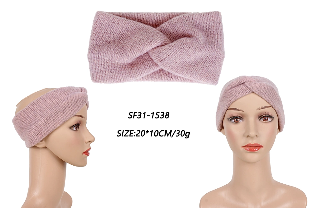 Sweet Letter Coral Fleece Soft Bow Headbands Women Girls Winter Hairbands