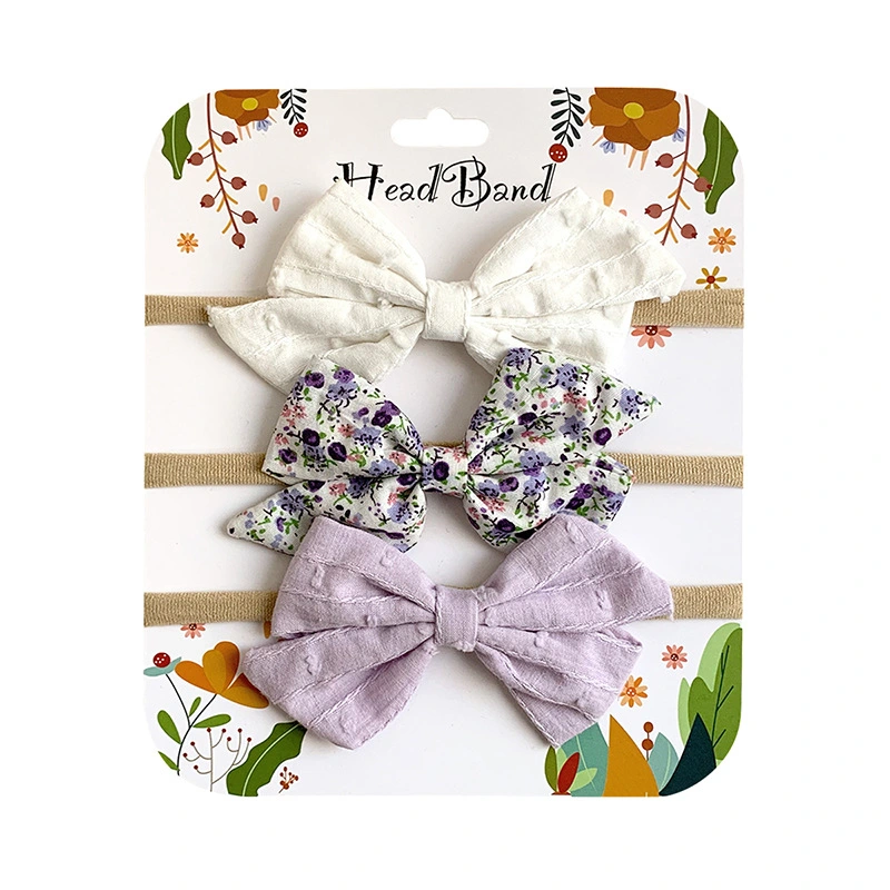 Wholesale Handmade Baby Hair Accessories Set Soft Baby Headband