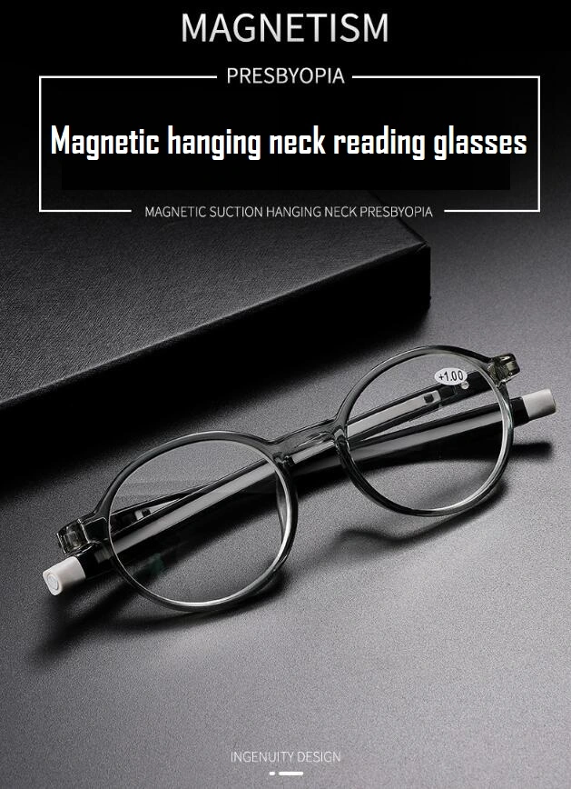 Tr90 Adjustable Reading Glasses Frame Flexible Temple Optical Magnet Reading Glasses