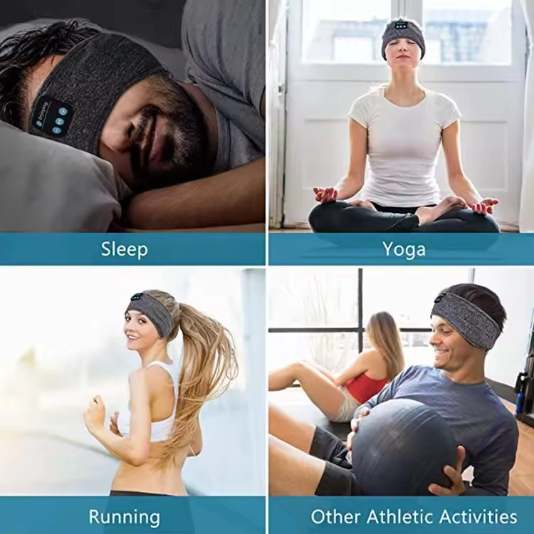 Workout Running Yoga Sleep Headphones Wireless Headband Soft Music Sports Headband for Long Plays Built-in Speakers