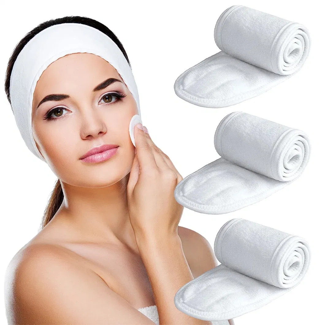 Soft Toweling Hair Accessories Girls Headbands for Face Washing Bath Makeup Hair Band Women Adjustable SPA Facial Headband