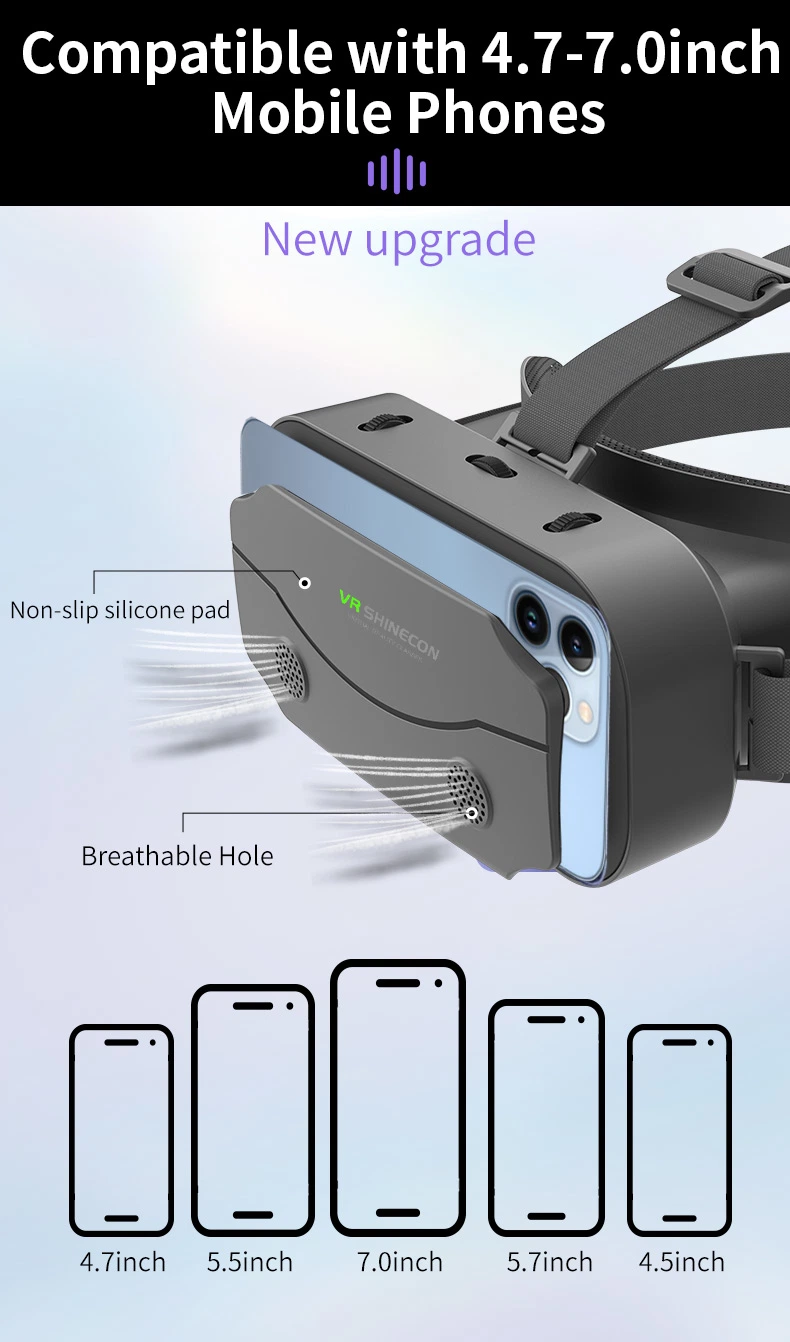 2024 3D Glasses Headset Box Wireless Virtual Reality 1080P Video Vr Glasses