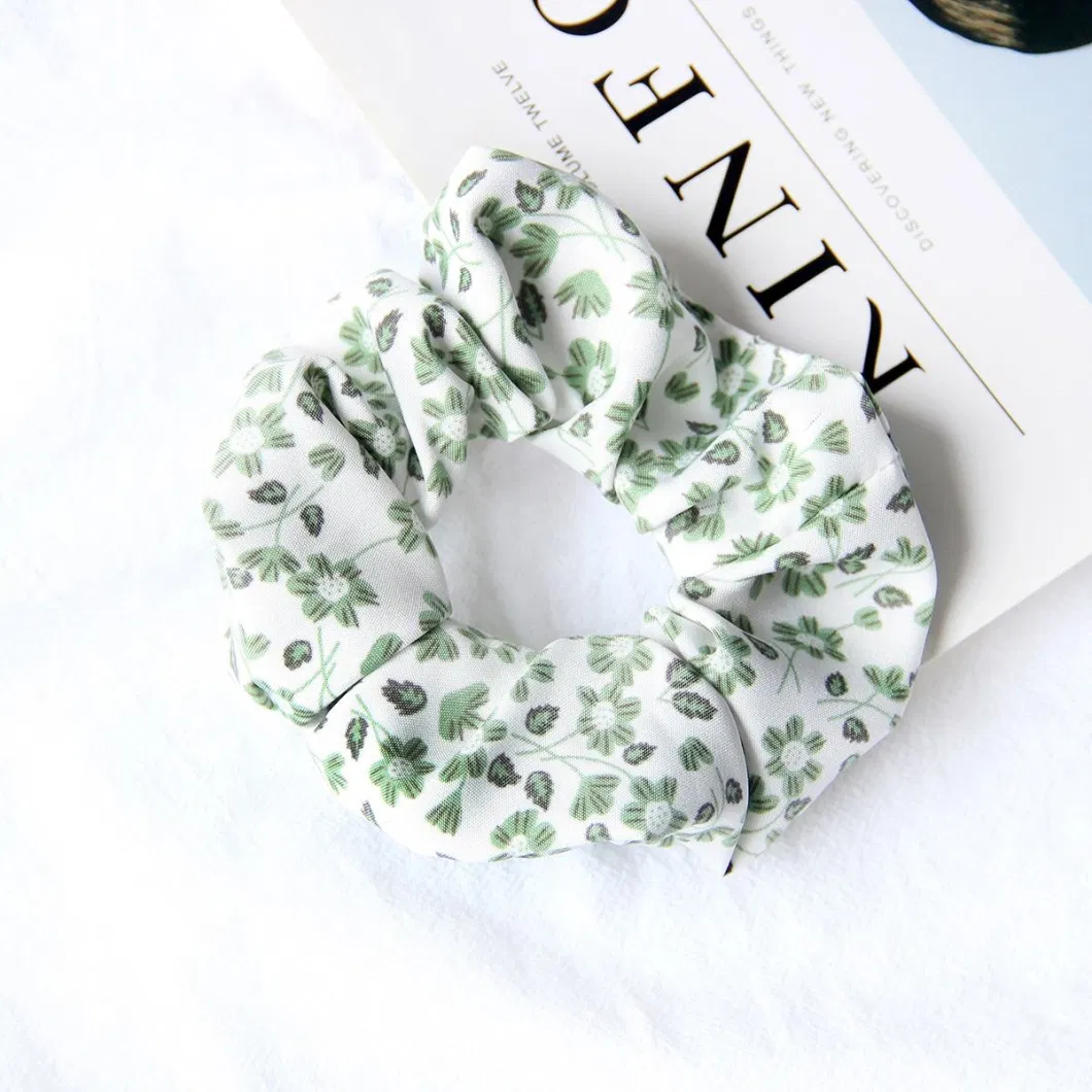 Ladies Ponytail Hair Accessories Spring Sweet Pastoral Color Ring Printed Headband