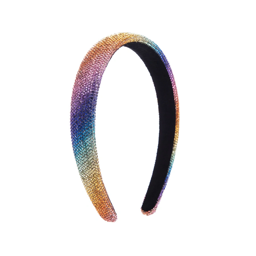 Custom Women Glitter Bling Headband Thick Padded Sponge Hairband Hair Decoration