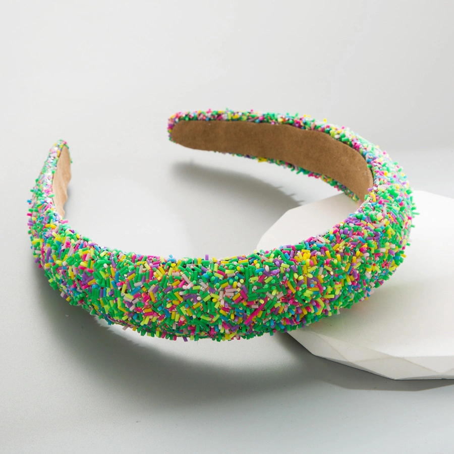 2023 Luxury High Quality Women Wide Headband Rainbow Baroque Headbands