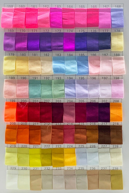 888 Color Double Fold Over Elastic Twill Stretch Band for Hair Ties Headband Bias Ribbon Binding Tape