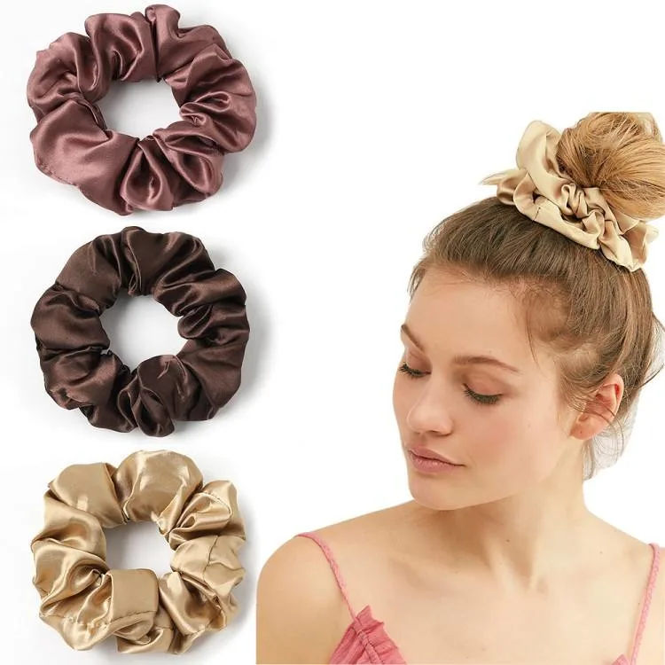 19mm 100% Silk Scrunchies Silk Hair Headband Silk Hair Ties