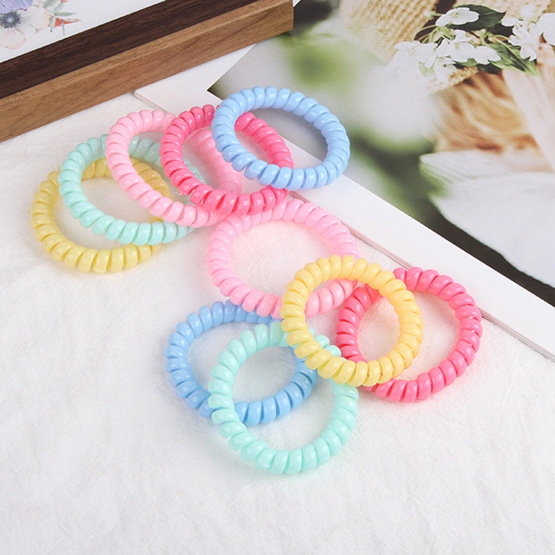 Candy Colored Telephone Wire Hair Rings Fresh Sweet Girl Headband