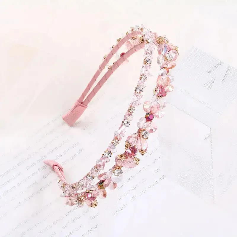 Handmade Rhinestone Hairband Hair Accessory Party Wedding Bridal Beads Flower Headband