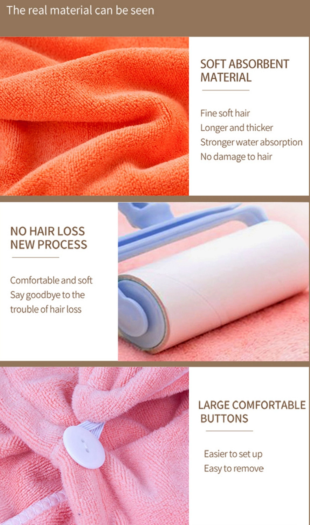 Wholesale Salon Towel Hair Towel Quick Dry Microfiber Hair Towel Wrap for Long Hair