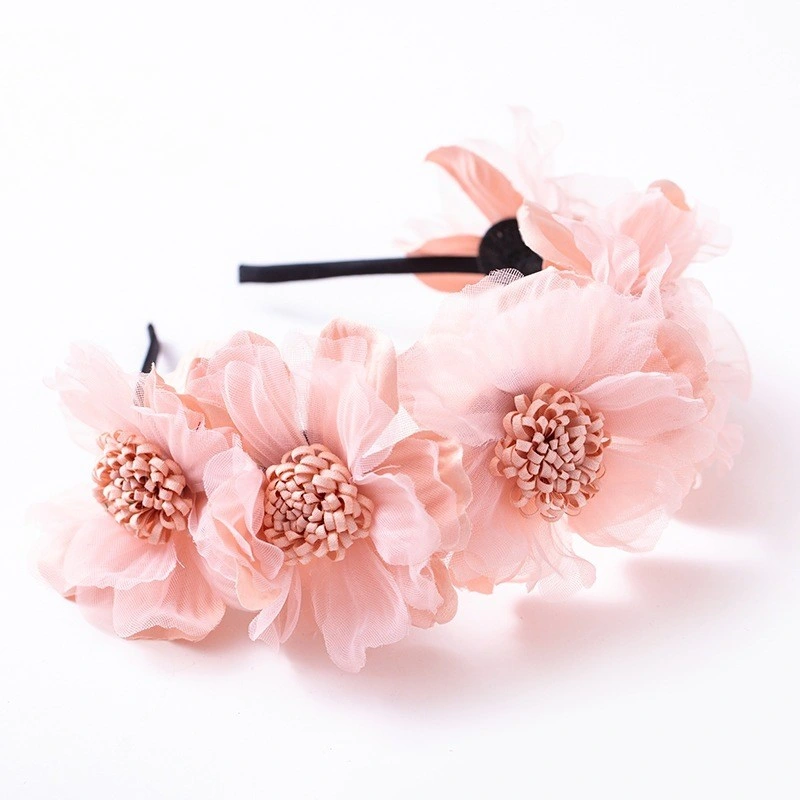 Hair Band Flower Hair Ornament Nylon Lovely Princess Baby Headband