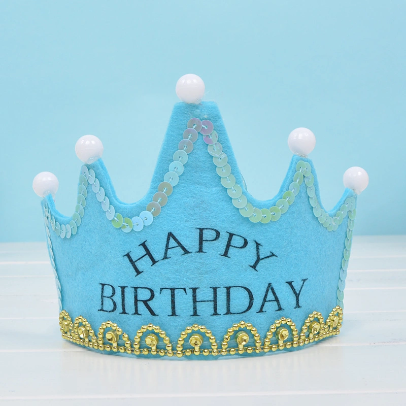 Festival Happy Birthday Hat Christmas Gifts LED Crown Hat Birthday Hat