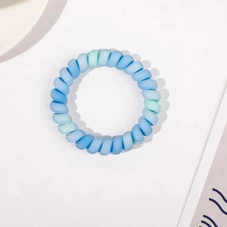 Telephone Wire Spiral Coil Hair Ties Elastic Hair Bands