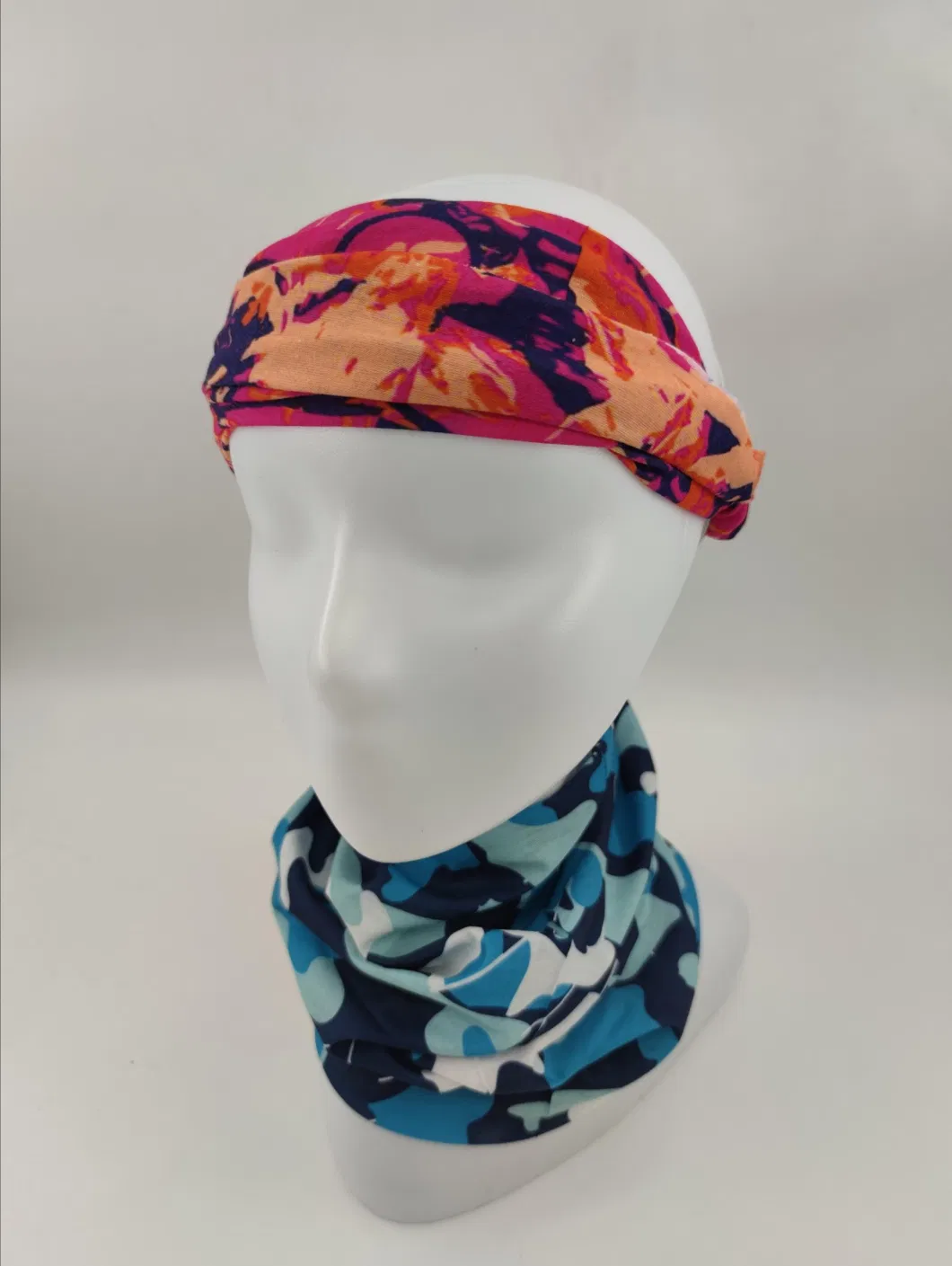 Multifunctional Soft Polyester Sublimation Printed Sport Tunnel Scarf / Headband