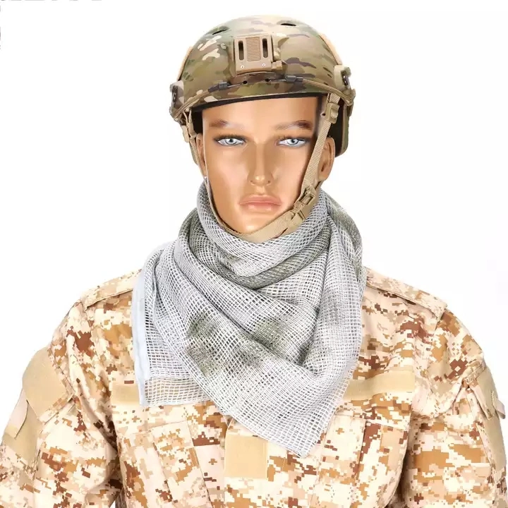 Camouflage Large Net Scarf Shawl Anti-Sunshine Tactical Multi-Purpose Headscarf