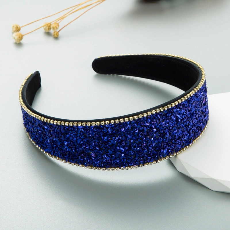 Custom Colorful Beaded Crystal Hair Band Headband Rhinestone Hair Accessory