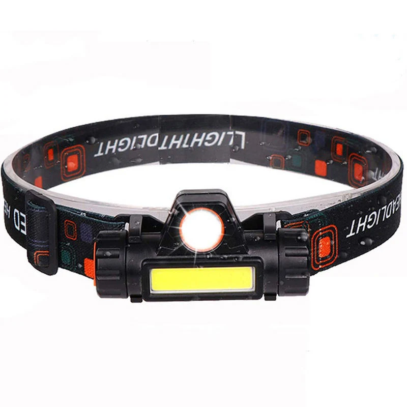 Glodrmore2 Magnet COB LED 300 Lumen Headlight in Headlamps Case, 90 Adjustable USB Charging Hunting LED Headband Head Light