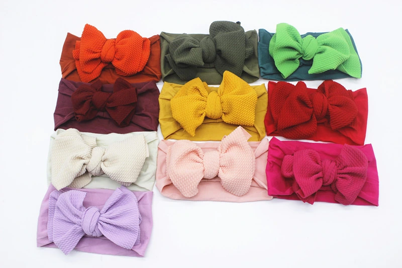 New Cute Bow Super Soft Sports Baby Knit Elastic Headband for Baby