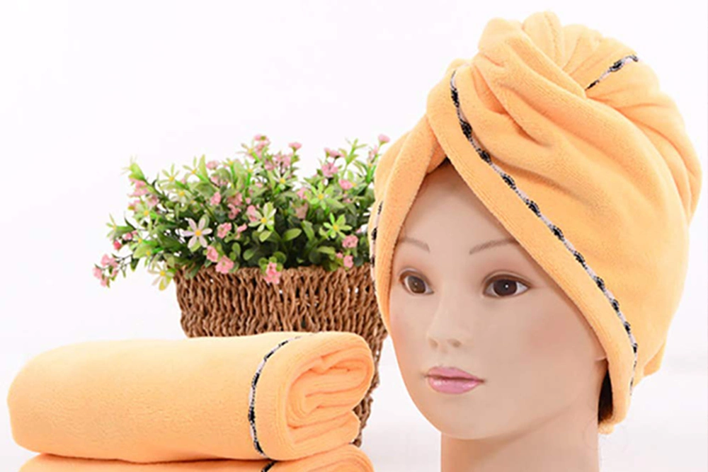 Best Selling High Quality 320GSM Instant Absorbing and Fast Drying Towel Microfiber Hair Wrapped Cap and Turbans