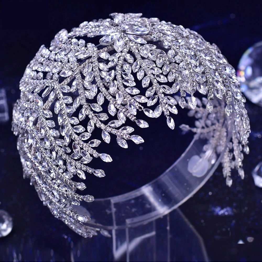 Yp129 Bridal Wedding Accessory Rhinestone Versatile Headband Wide-Brimmed Headdress