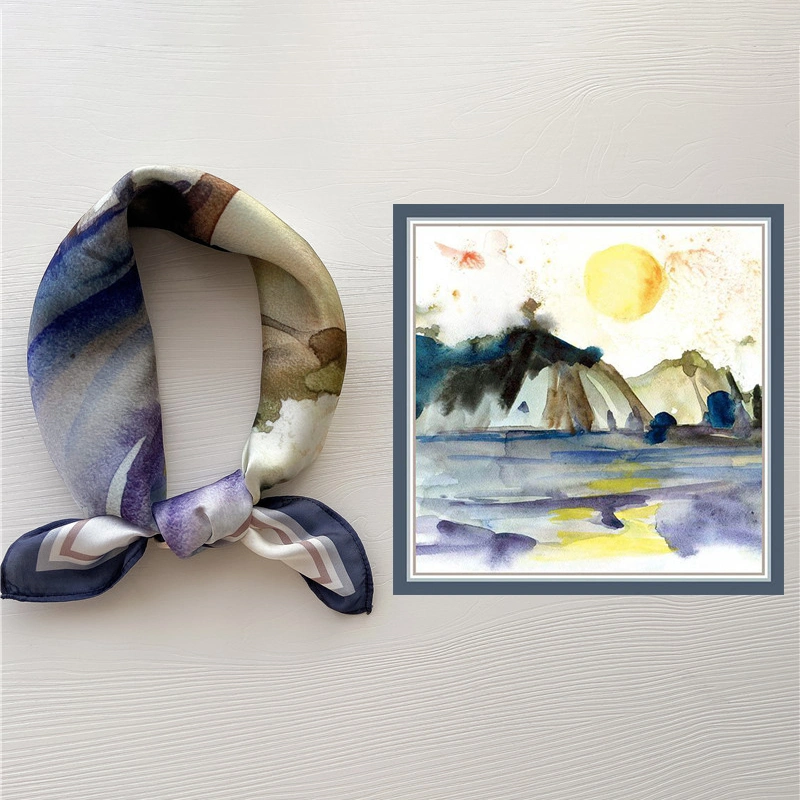 Nature Custom Printed Silk Headscarf