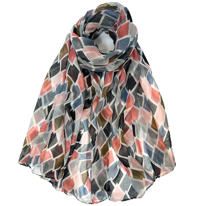 Geometric Print Ab Hair Womens Scarfs Able Spring Scarves