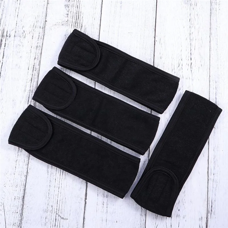 9X60cm Black White Grey Soft Adjust Elastic Cotton SPA Headband Make up Wash Face Cosmetic Headband SPA Bath Hair Band Custom Logo Headband