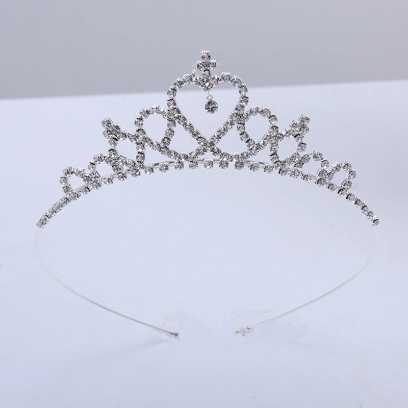 Children&prime;s Dress Accessories Crown Hairband Wholesale Headdress Shiny Rhinestones