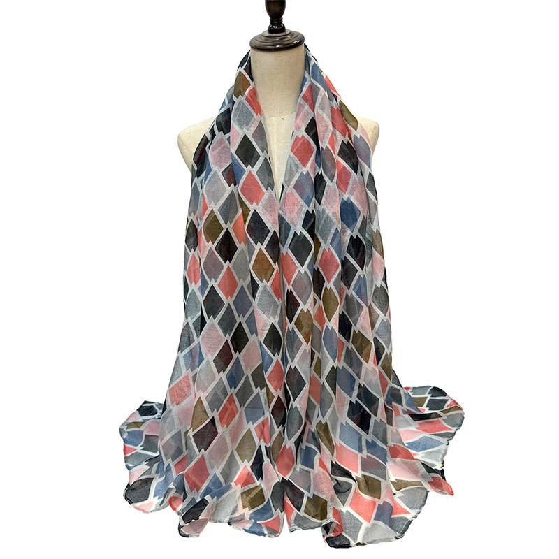 Geometric Print Ab Hair Womens Scarfs Able Spring Scarves