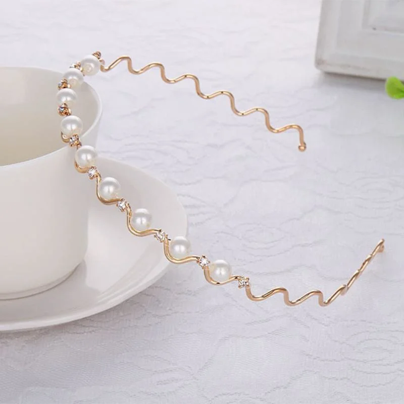 Fashion Beautiful Fine Wire Pearl Headband