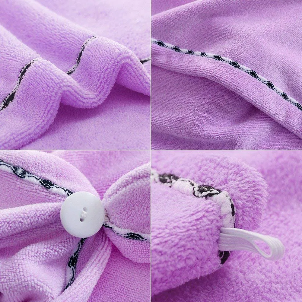 2021 New Household Super Soft Coral Fleece Fabric Hair Wrap Turban Microfiber Towel for Girl Women