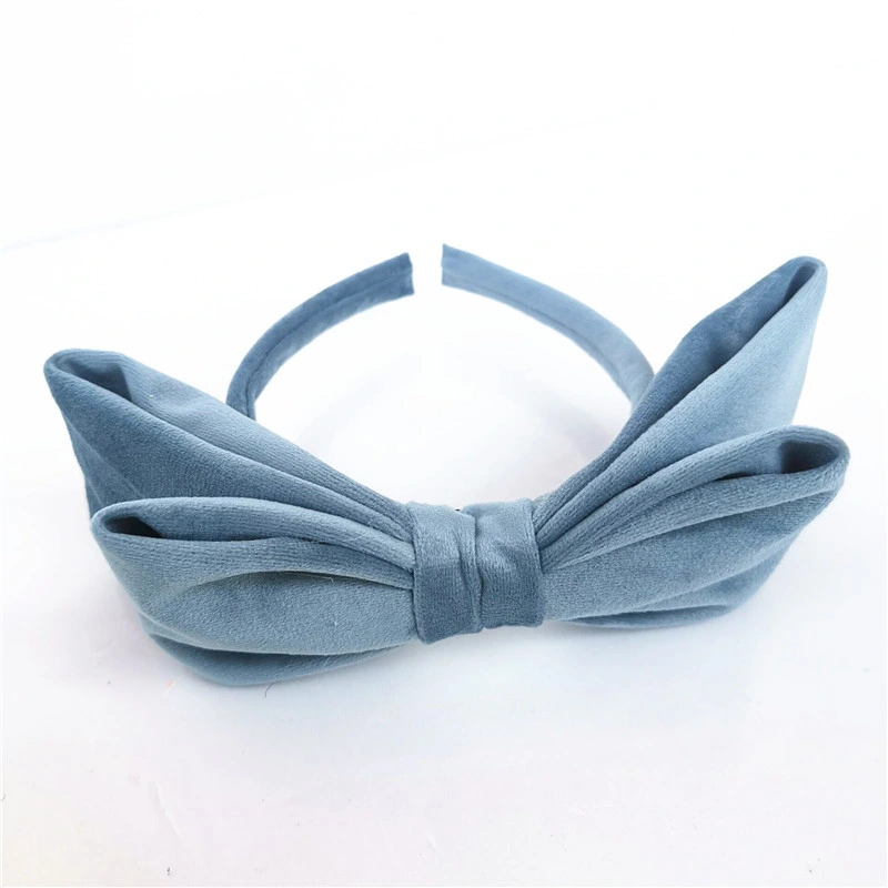 Korean Autumn/Winter Double Layer 22cm Velvet Fabric Bow Headband