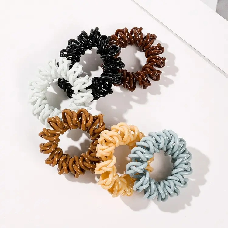 Fashion New Elastic Hair Bands Multicolor Winding Design Three-Strand Hair Tie