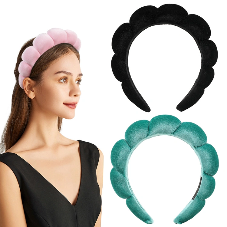 SPA Hairband Headband Hair Accessories Headdress Sponge SPA Headband Velvet Cloth Fabric Head Band for Women