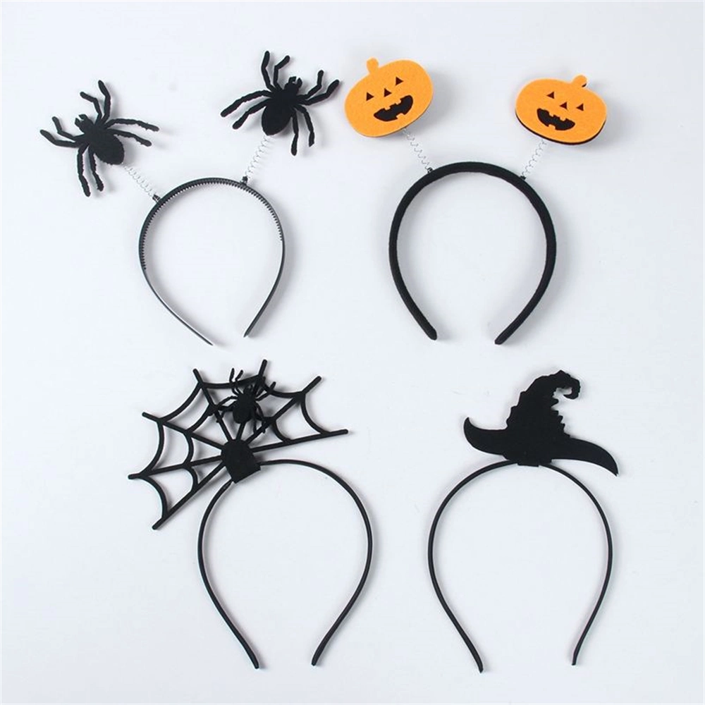 Halloween Hairband Pumpkin Witch Spider Pattern Halloween Cosplay Party Headband