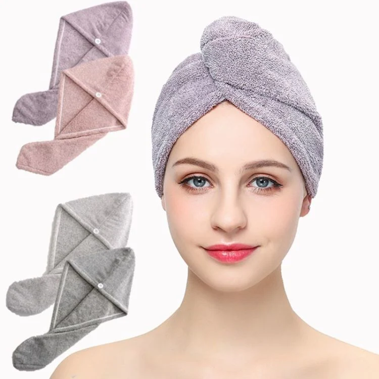 Wholesale High Quality Absorbent Quick Drying Soft Microfiber Dry Wrap Hair Turban Wrap Towel