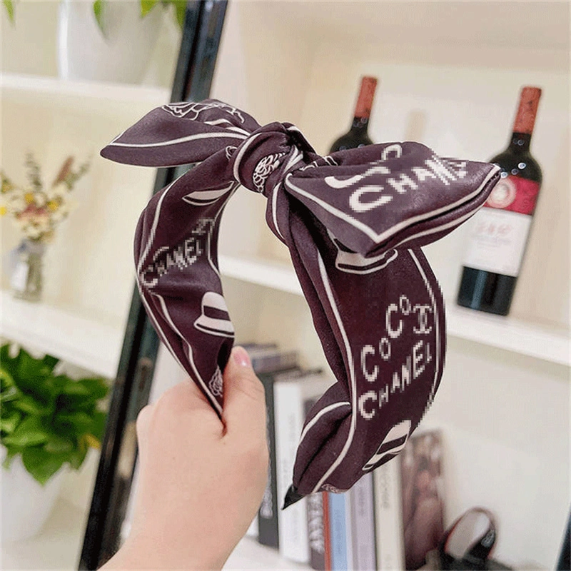 2022 New Wide Hair Accessories Oversized Bow Headband Vintage Wide Edge Fabric Headband